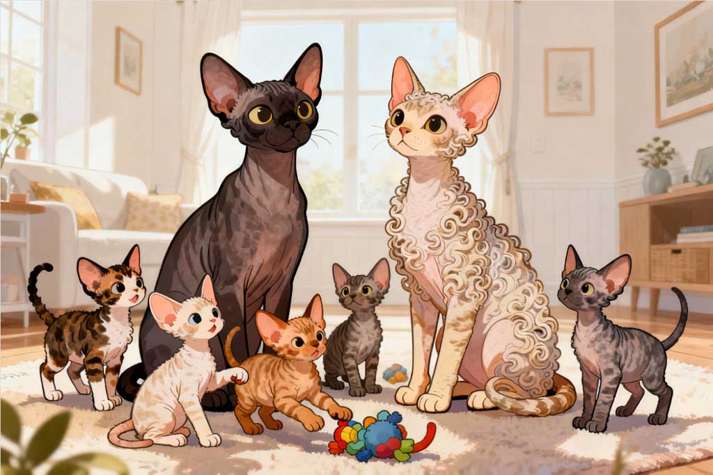 Devon Rex cats and kittens for breeding programs